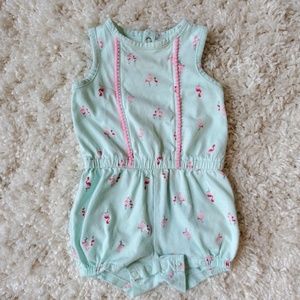 Baby girl flamingo romper